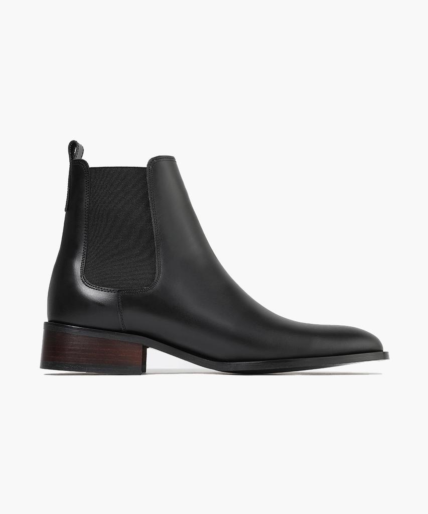 Firenze Atelier Full-Grain Leather Minimal Chelsea Boots 3331 [Black Fg]
