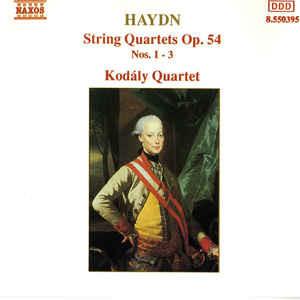 CD ЙОЗЕФ ГАЙДН - КВАРТЕТ КОДАЯ - Струнные квартеты Op. 54, Нас. 1 - 3 8550395 Naxos 1990 Германия Классика Б/У