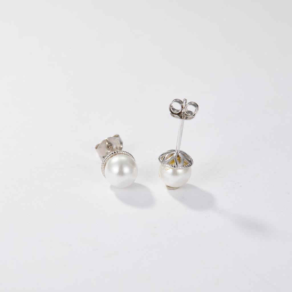 Жемчужная серьга 925 Серебряные уникальные серьги-гвоздики с жемчугом для женщин