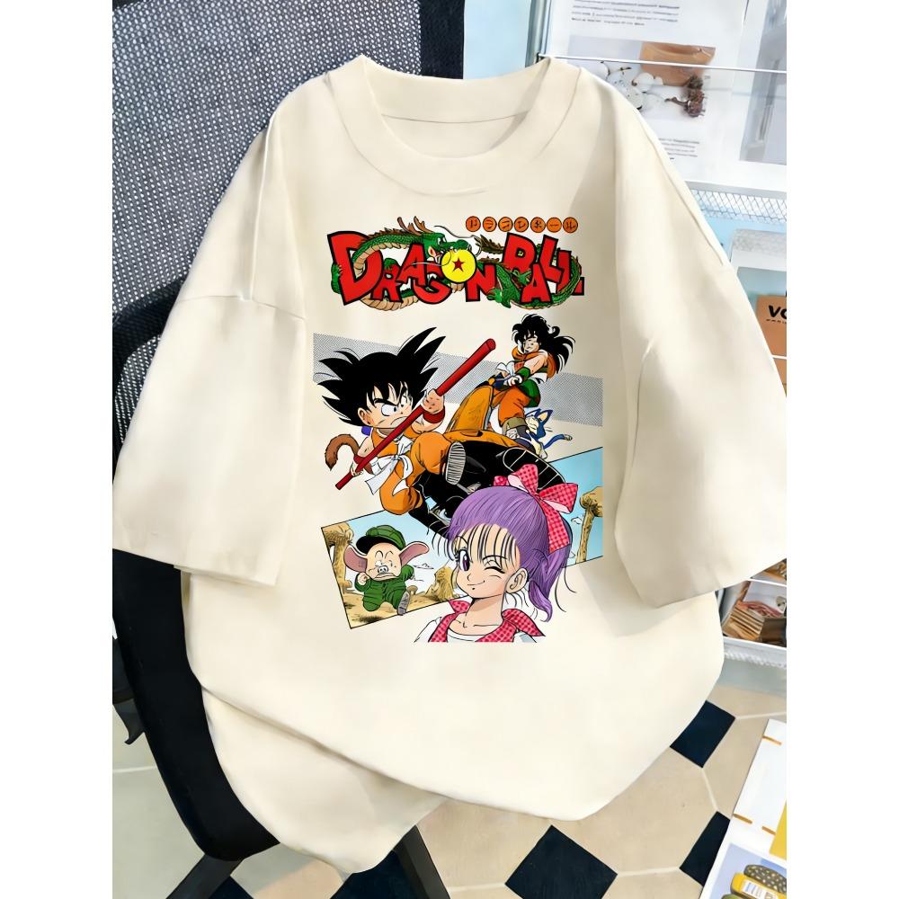 Plus Size Dragon Ball Summer Anime Printed Men WomenTshirt Casual Parent Child Tops Street Wear Harajuku Style Fashion Y2K