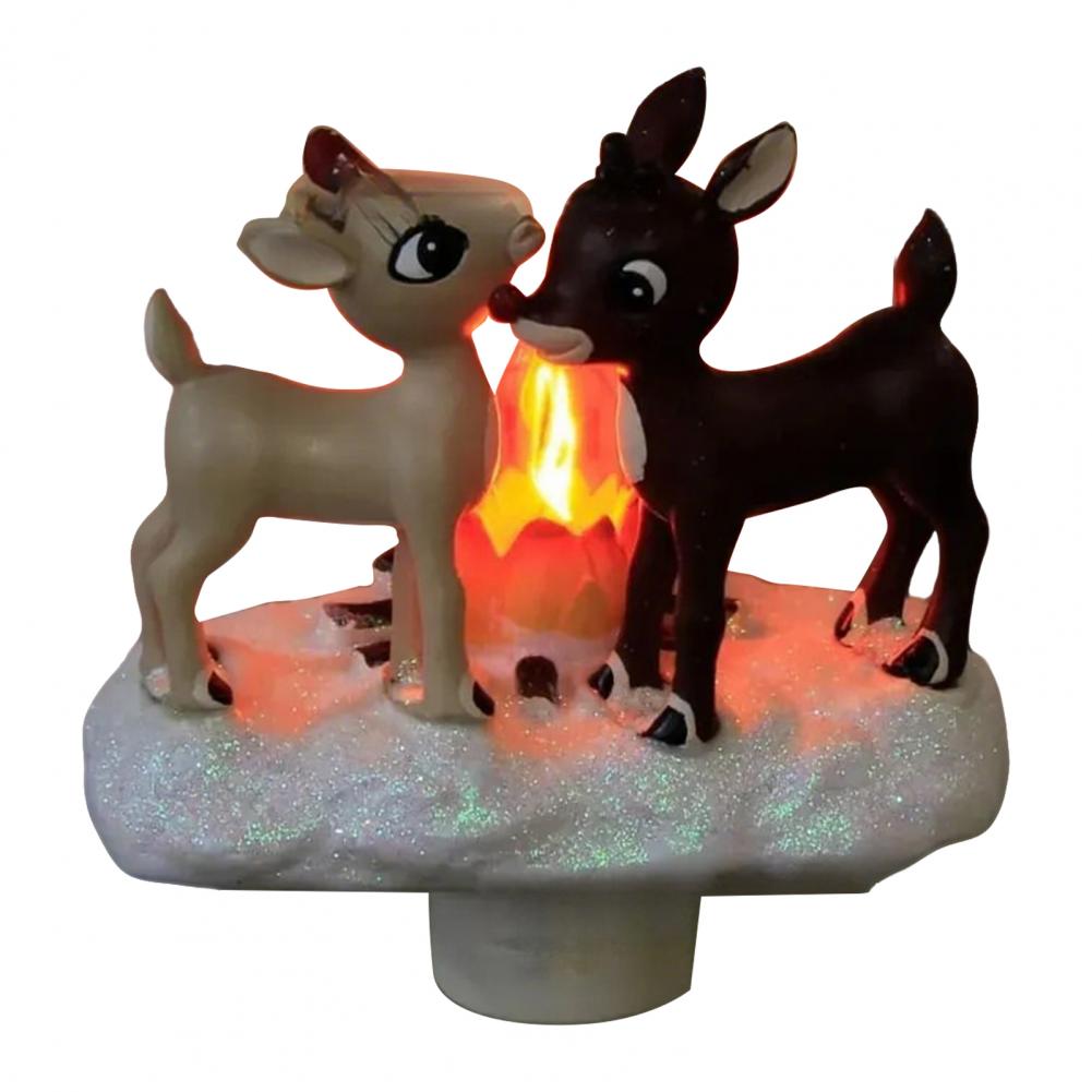 Christmas Night Light Halloween Ghostly Night Light 3d Led Christmas Campfire Night Light with Faux Flicker Flame