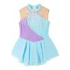 Figure Skating Dresses for Girls Shiny Rhinestone Gymnastics Leotards Girls Ballet Dance