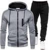 Tracksuit Men Fashion Hoodies Solid Suits Men's Sweatshirts + Drawstring Sweatpants Loose Leisure Sportswear Sets Winter