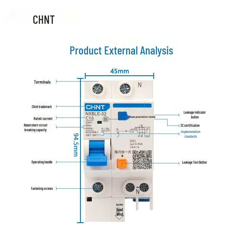 CHNT NXBLE-32 Series Residual Current Circuit Breaker