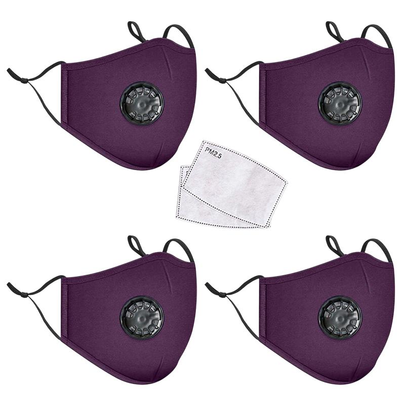 Взрослая хлопковая маска для лица респиратор стираемые многоразовые клапаны маски для рта с активированным угольным фильтром Pm2.5 маска Pm052