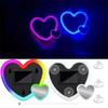 Беспроводная автомобильная светодиодная подсветка в форме сердца, простая установка, атмосферная дышащая лампа, украшение для автомобиля