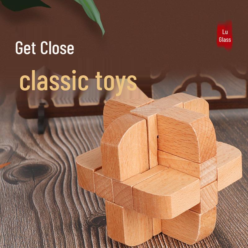 Kids' Educational Luban Lock IQ Puzzle Set: Assembly Toy for Stress Relief