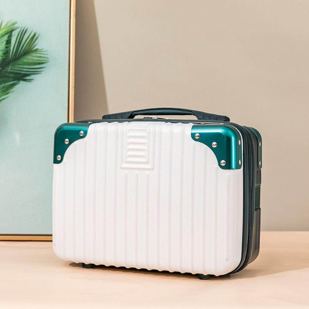 Металлический угловой дорожный чемодан 14 дюймов, дорожный чемодан, лидер продаж, косметичка для женщин