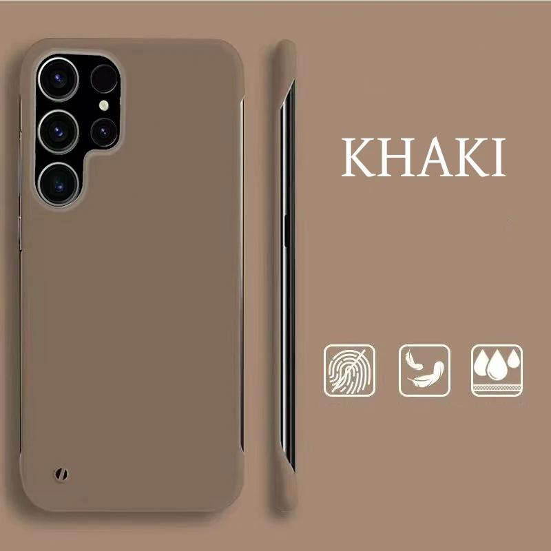 Frameless Case For Samsung Galaxy S25 S24 S23 S22 S21 S20 Ultra Plus Slim Hard Cases For Samsung S23 S21 FE Note 20 Ultra Cover