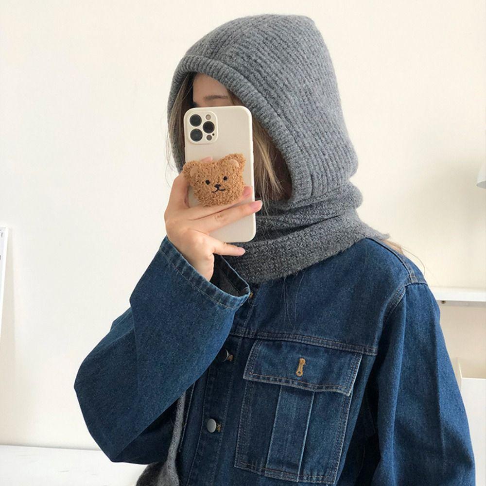 Thickened Winter Balaclava One-Piece Ear Protection Cap Neck Protection Scarf  Outdoor Sports