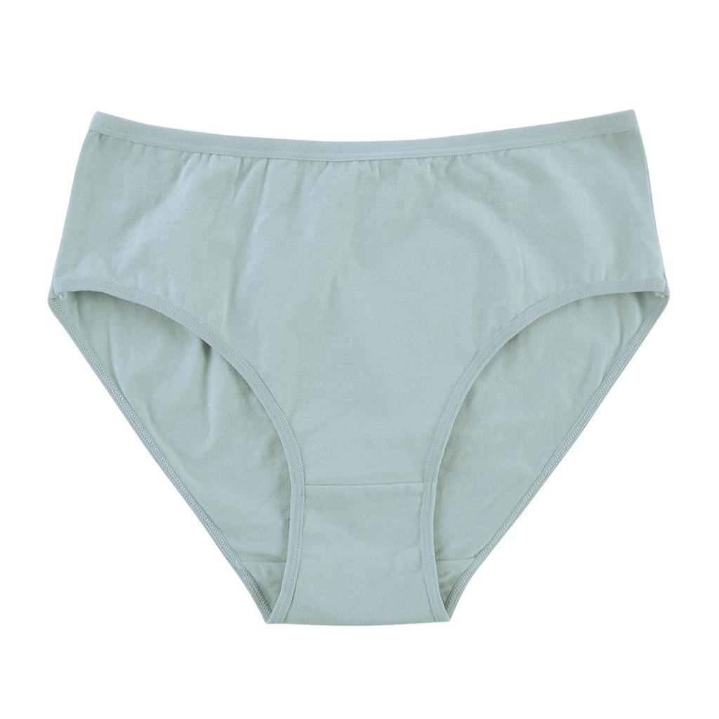 Хлопковое нижнее белье с высокой талией большого размера для женщин - Однотонное для мам среднего и пожилого возраста