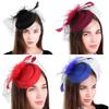 Feather Fascinator Women Fascinator Headband Tea Party Fascinator Derby Pillbox Hat Cocktail Flower Fascinator Veil Mesh