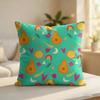 Avocado Pattern Cushion Cover Silky Short Plush Invisible Zipper Dustproof Sofa Pillow Case For Home Decor