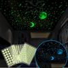 Glow-in-the-Dark Star & Moon Wall Stickers for Kids' Rooms - Shooting Stars & Polka Dots Fluorescent Decals