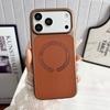 Магнитный чехол с рисунком личи, похожий на кожу, противоударный для Apple 17 Pro Max/17 Pro/16 Pro Max