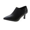 Sexy Women's Ankle Boots Black Elegant with Medium Heels Booties Pointed Toe Work Footwear Short Shoes for Woman Comfortable