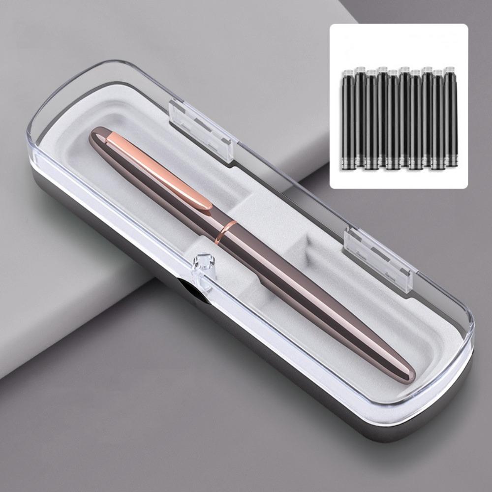 Business Fine Nib Metal Fountain Pen Smooth Writing Calligraphy Gift Ink Pens Drawing Handwriting Signature Pen Back To School