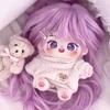 20cm Cute Purple Hair Cotton Doll DIY Dress Up Kawaii Idol Stuffed Customization Figure Plushie Toys Halloween Gift
