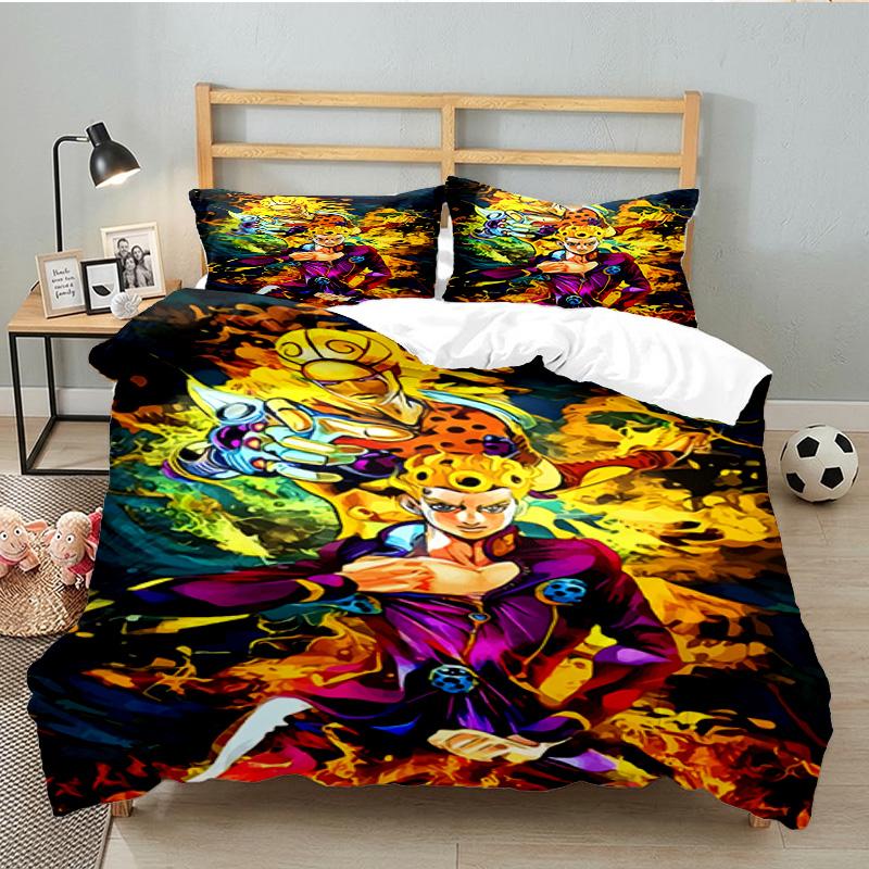 3PCS Jojo Bedding Set Printed Duvet Cover Closure Includes 1 Duvet Cover & 2 Pillowcases for All Seasons Bedroom Decor