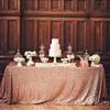 Rose Gold Table Cloth Sequin Glitter Round Rectangular Tablecloth Party Banquet Home Red White Coffee Table Wedding Decoration