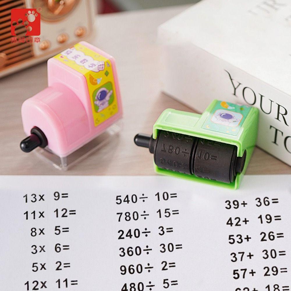 Multiplication Division Math Rolling Stamp Addition Subtraction Arithmetic Practice Stamp  School