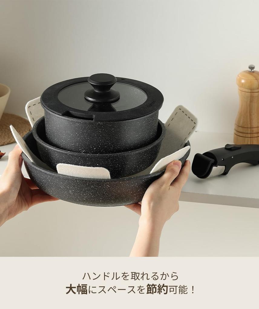 Ручка CAROTE Ручка для сковородок и кастрюль Простая в установке ручка Черная