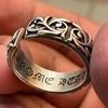 Кольца из стерлингового серебра с готическим крестом для мужчин и женщин, законодатели мод в стиле ретро, ​​тайское серебро, вечное кольцо из ротанга, ювелирные изделия