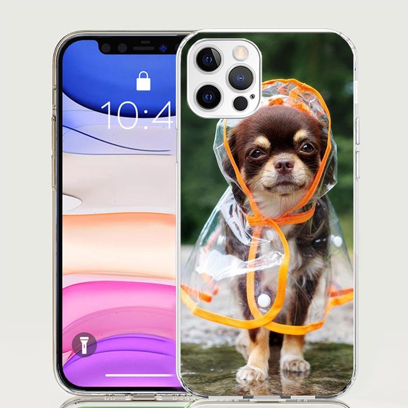 Чехол для телефона с щенком чихуахуа и чашечными собаками для Apple iphone 16 15 14 13 12 Mini 11 Pro Max 16E X XS XR 7 Plus 8 + SE 2020 Tren