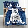 Dallas Football Blue Style Customize Your Name Blanket Lightweight Customizable Blanket Comfortable Versatile for Couch Chair Nap Sofa