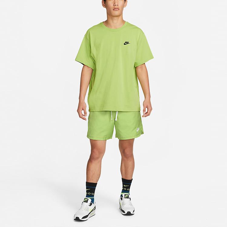 Nike Sport Essentials Solid Color Drawstring Straight-Leg Shorts Men Bottoms Green DM6830-332