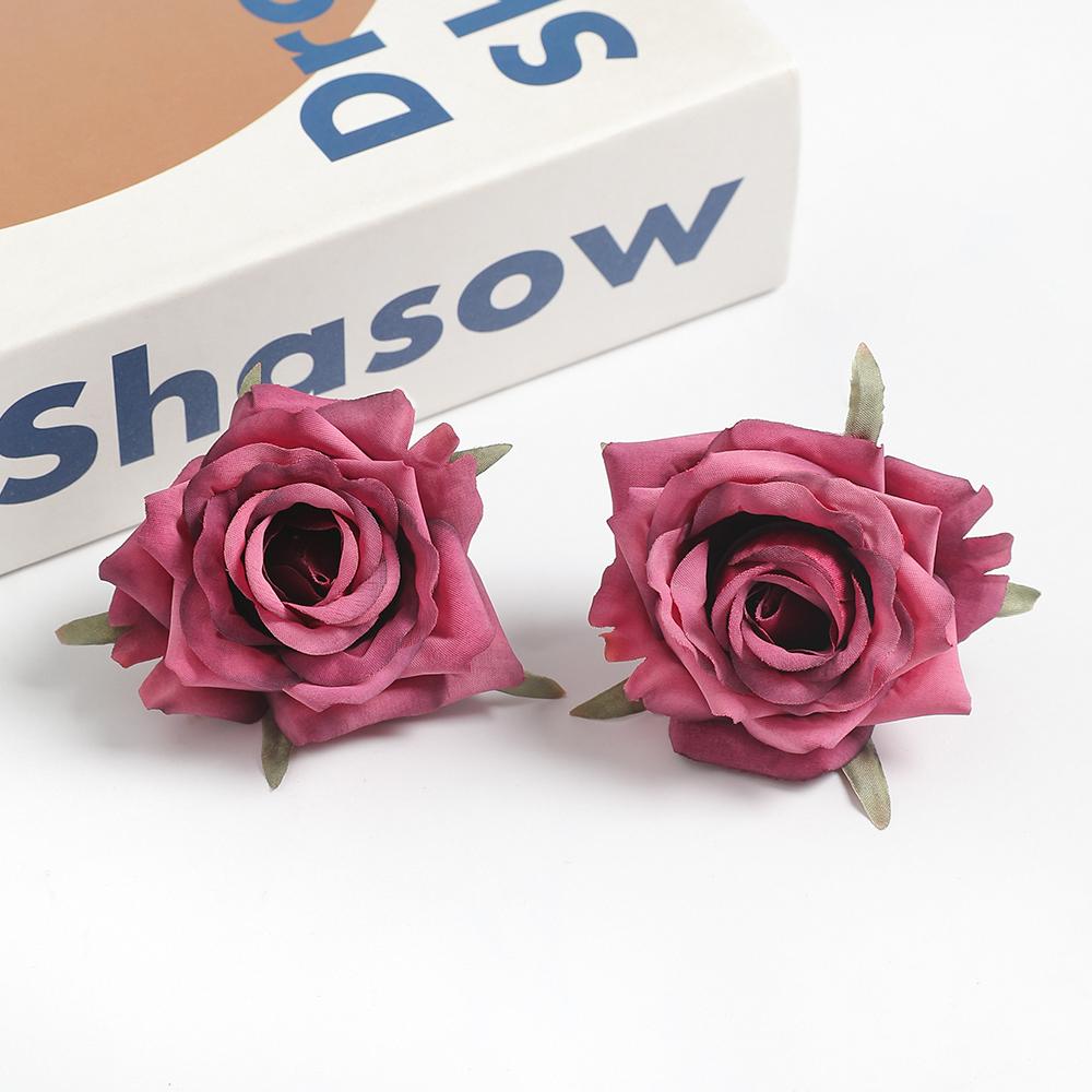 10/20 шт. Искусственные цветы розы 6,5 см Шелковые искусственные цветы для декора дома, комнаты, вечеринки, сада, свадебного украшения, DIY подарки, аксессуар