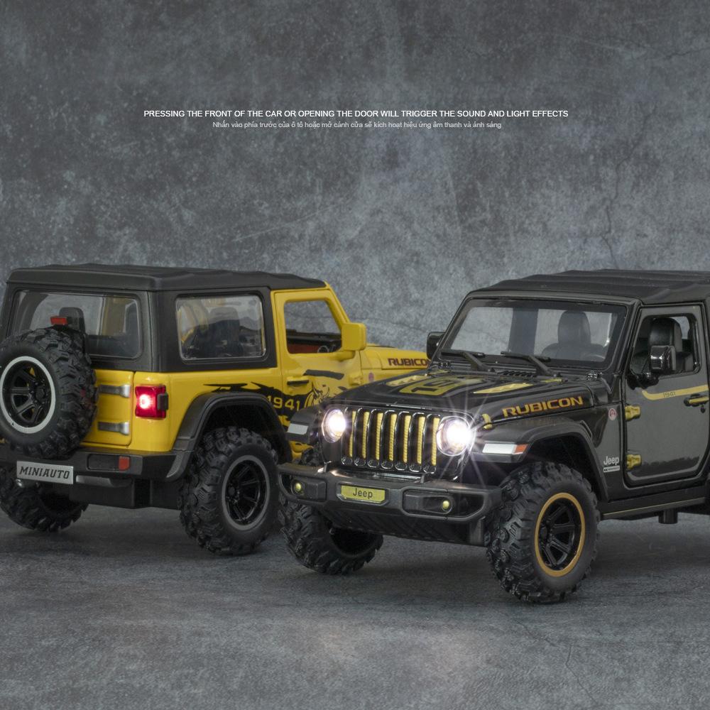 1:32 Jeeps Wrangler Rubicon Off-Road Alloy Model Car Toy Diecasts Metal Casting Sound and Light Car Toys For Children Vehicle
