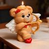 Креативная силиконовая форма для свечи в виде сердца, медведь-купидон, День святого Валентина, любовь, воздушный шар, медведь, сделай сам, резиновая форма, декор для дома