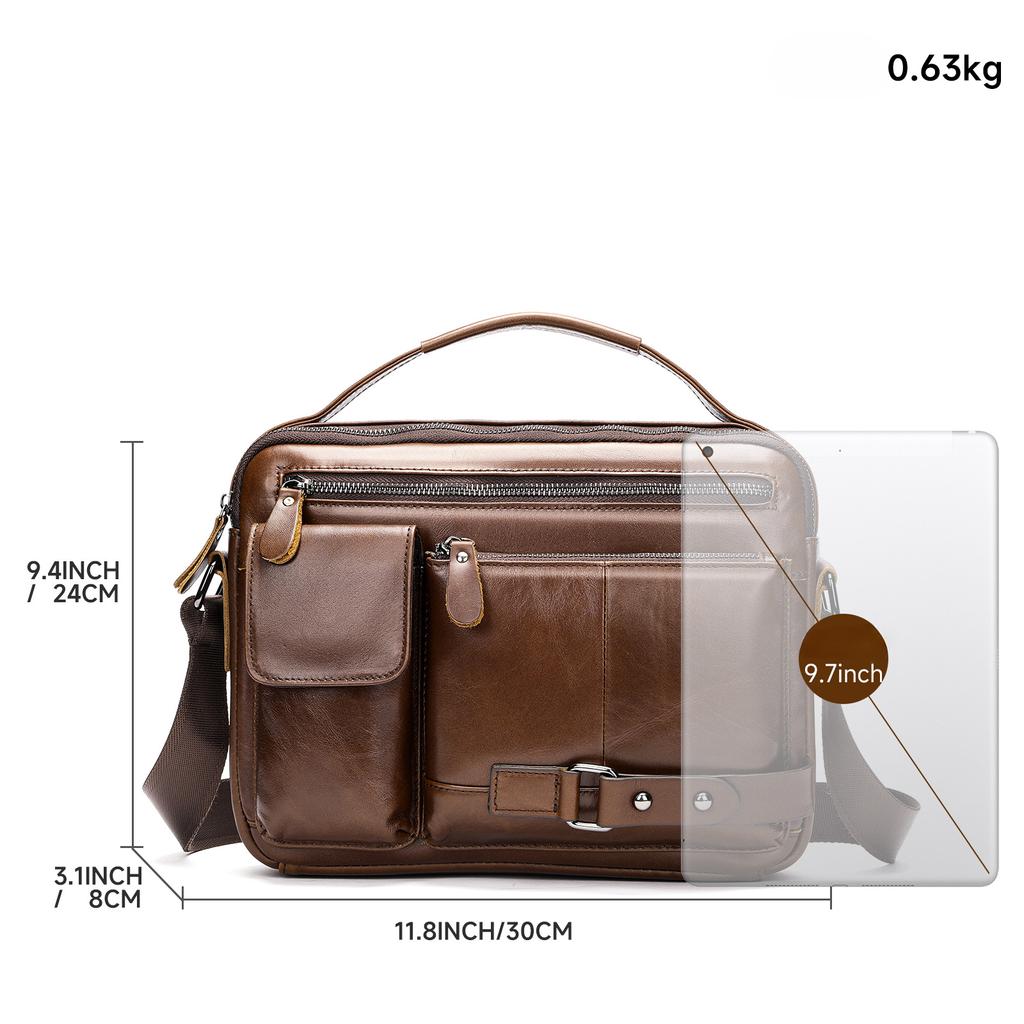 Винтажная кожаная сумка через плечо Crazy Horse, большая вместимость, вмещает сумки из натуральной кожи