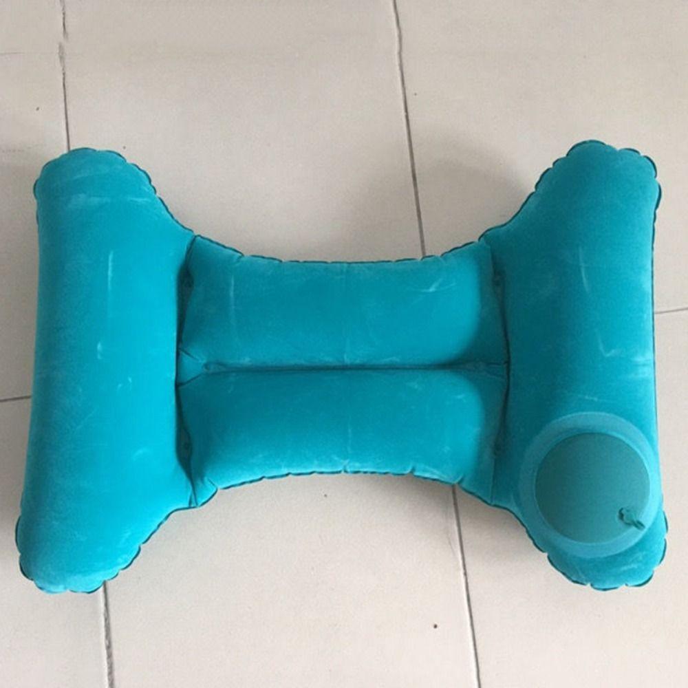 H Shape Inflatable Waist Pillow Portable Waist Support Pad Compact Lumbar Cushion Airplane