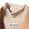 Women's Merino Wool Half Turtleneck Sweater - 100% Pure Wool, Curled Hem, Autumn/Winter Knit Pullover