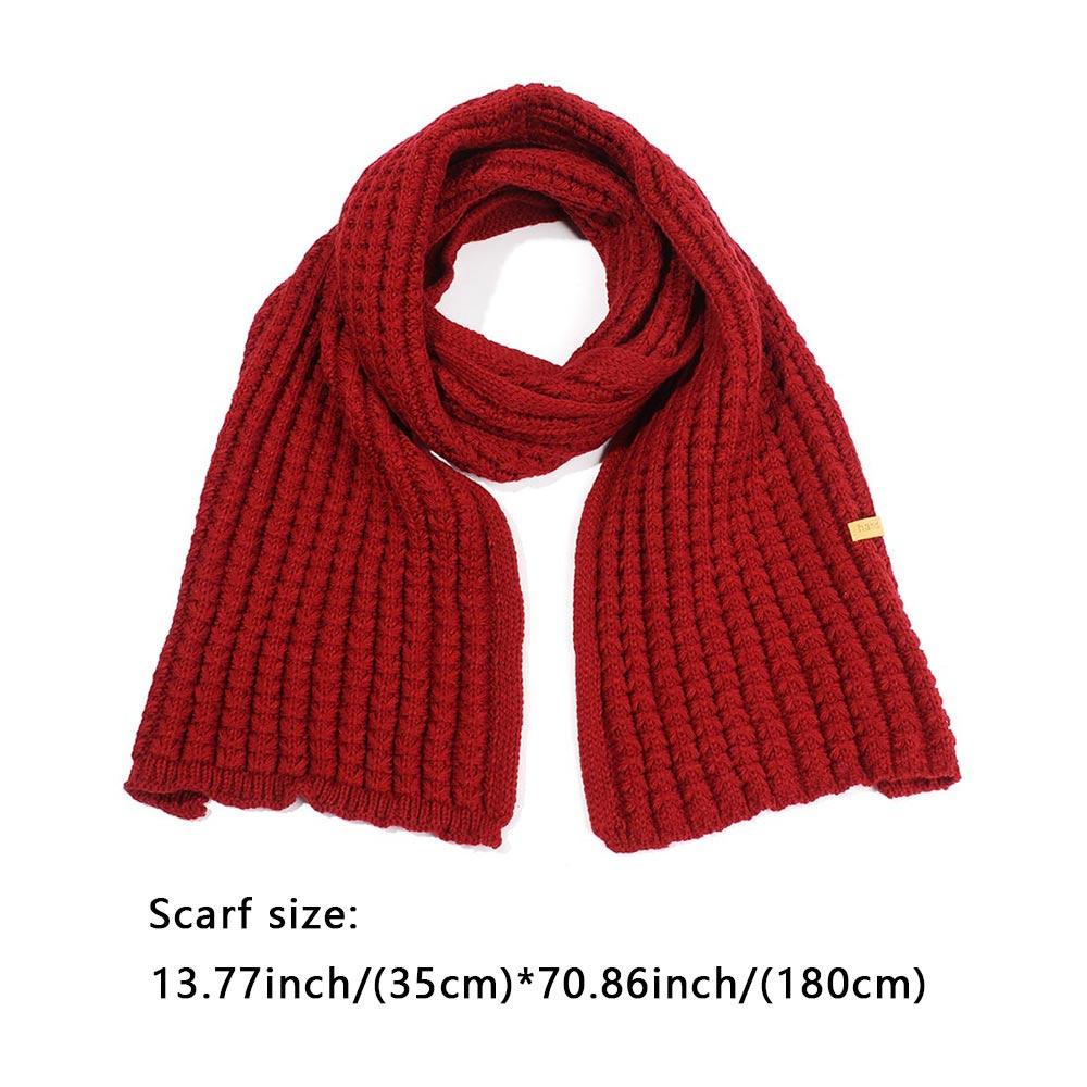 Fashion Outdoor Winter Warm Long Scarves Knitted Scarf Solid Color Vintage