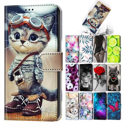 S22 + S23 + чехол-кошелек для телефона Samsung Galaxy S23 S22 Ultra S21 Plus S20 Fe 5g, чехлы с милой кошачьей собакой, кожаный откидной чехол