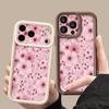 Full Screen Peach Blossoms Floral Case For iPhone 17 Pro Max Funda Shockproof Bumper Cover For iPhone 16 Pro Max 15 14 13 12 11 Air 16E