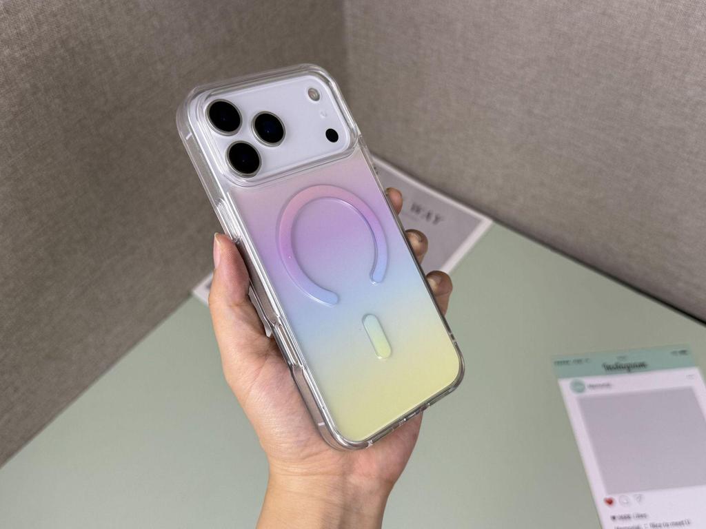 Иридиевый чехол с дофаминовым градиентом для iPhone 17 Pro Max/16 Модный защитный чехол