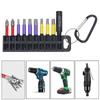 10Pcs Industrial Strength Screwdriver Bit Support Steel Construction Magnetic Extension Rod Storage Rack Carabiner Ready