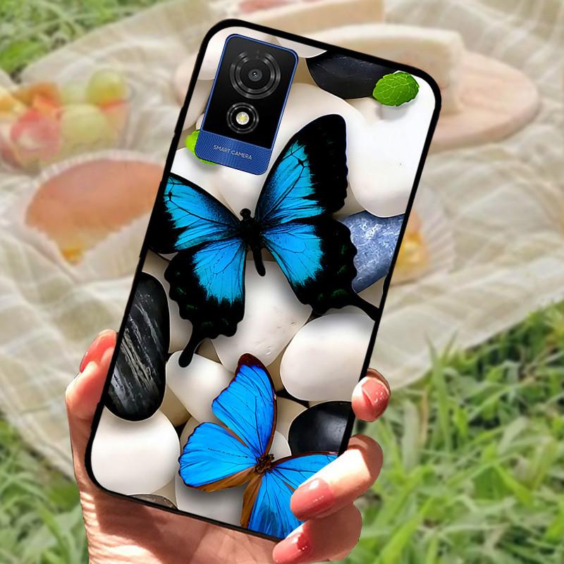 For TCL 501 Case Cover For TCL501 Silicone Soft Marble Black Bumper Funda Coque for TCL 501 T433D Full Protective 2024