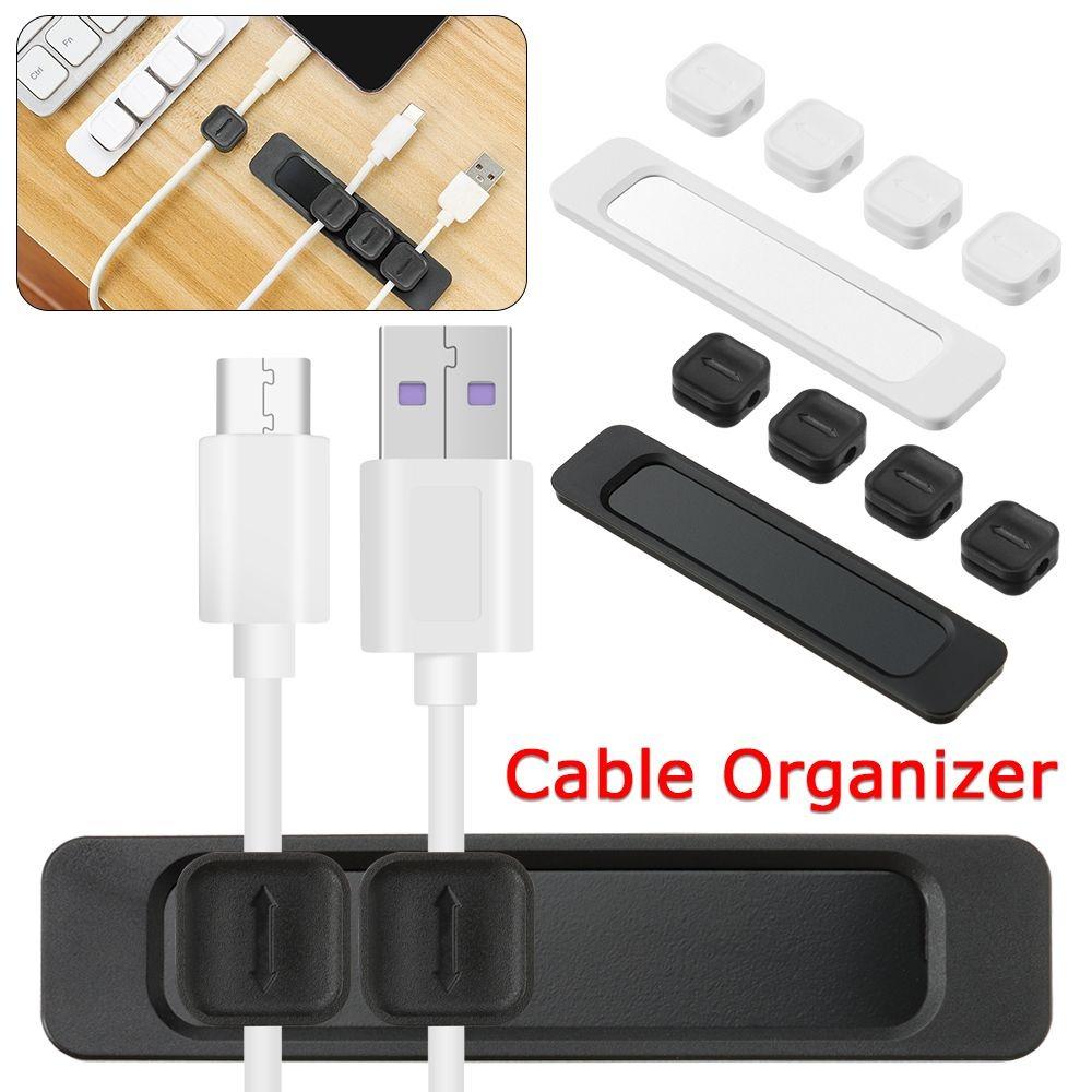 Самодельное USB-зарядное устройство Силиконовый самоклеящийся органайзер для кабелей Держатель USB-кабелей Органайзер для проводов мыши Органайзер для кабелей