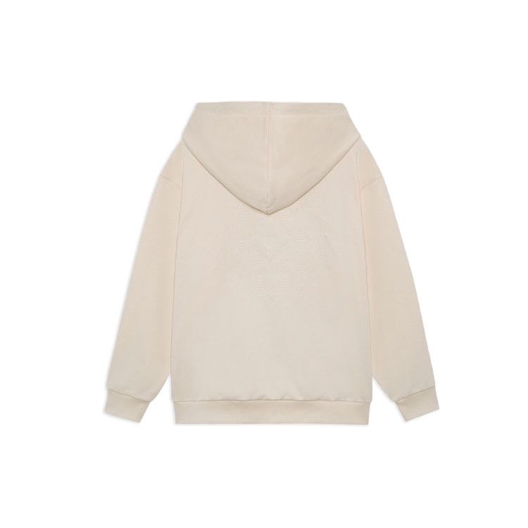 Li Ning SS22 Series однотонный логотип с принтом свободная толстовка с длинным рукавом унисекс толстовка бежевый AWDS220-5