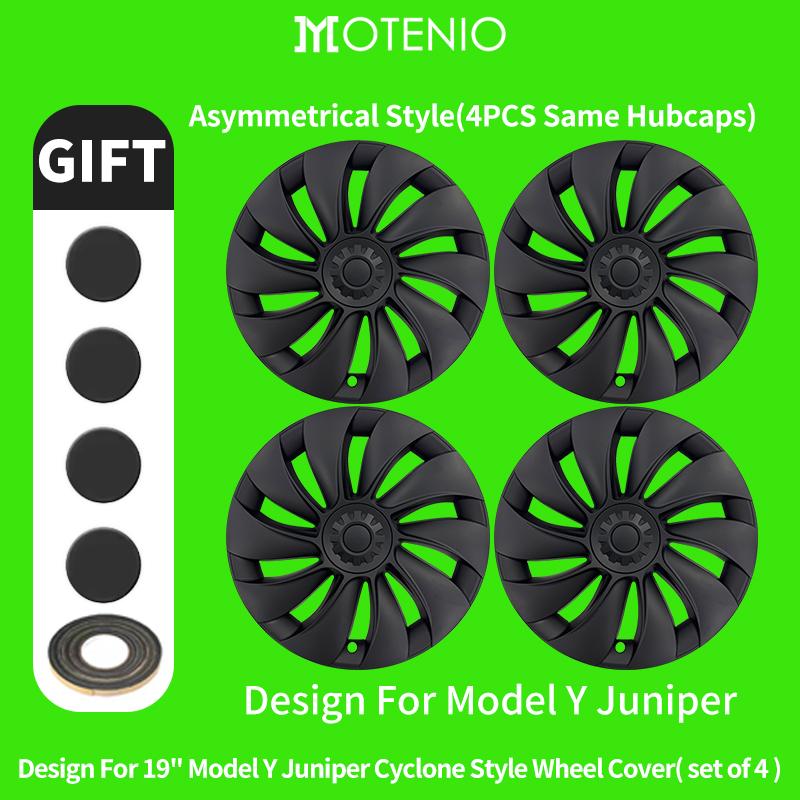 4 шт. для новой Tesla Model Y 2025-2026 Juniper 19-дюймовые колпаки ступицы в стиле Turbine, накладки на диски, аксессуары, колпак колеса автомобиля