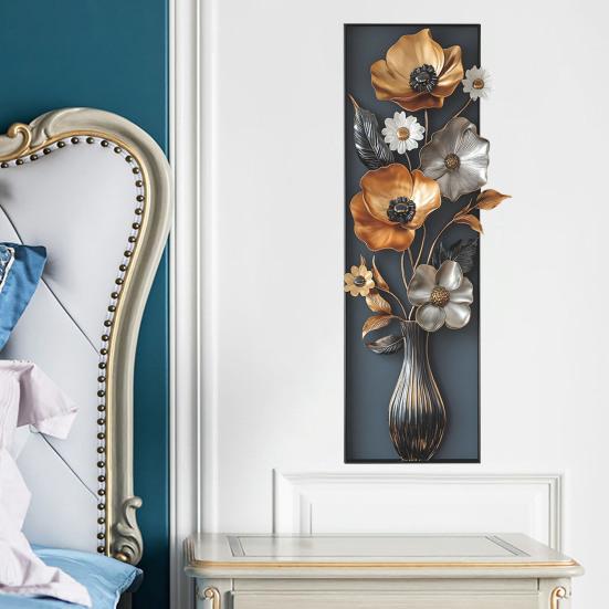 Наклейки на стену в виде цветочной вазы 3D винтажная цветочная наклейка на стену самоклеящаяся водонепроницаемая наклейка на стену для гостиной спальни дивана фон