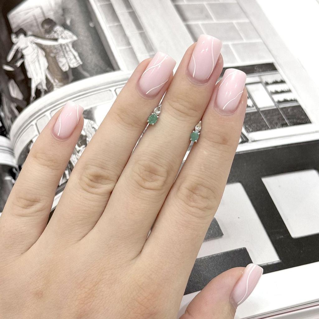 Серебряные серьги с натуральным изумрудом 0.405ct (2168614)