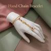 Vintage Finger Bangle Bracelet Water Drop Shape Linked Hand Chain Hand Chain Bracelet  for Women