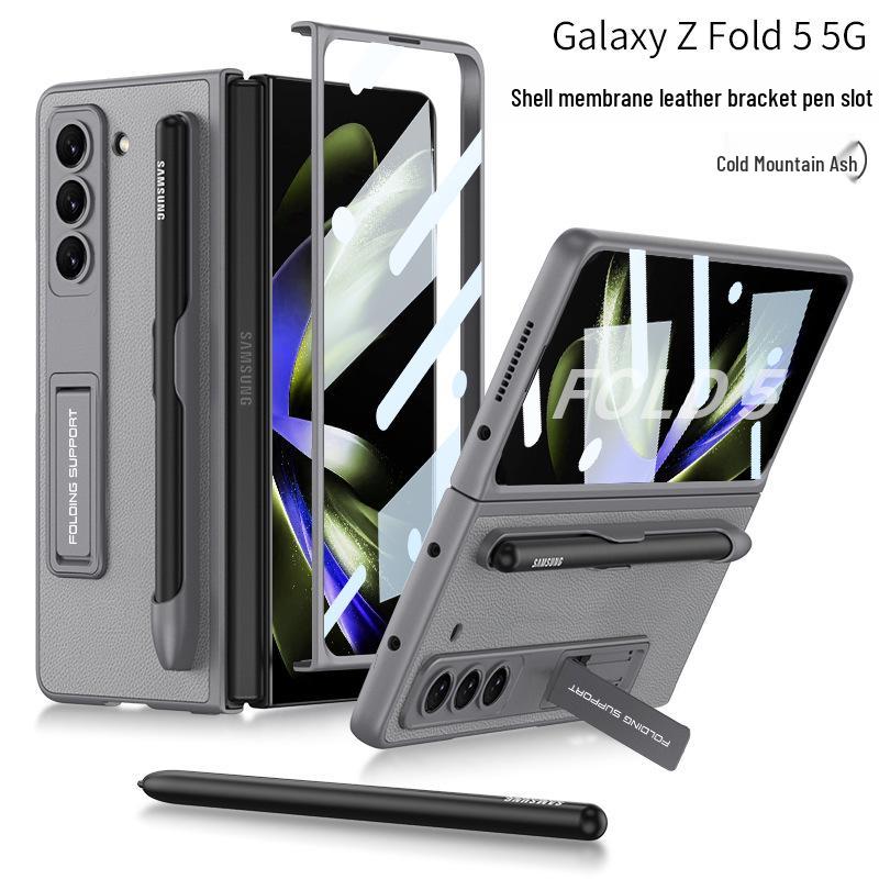 Ультратонкий креативный кожаный чехол-подставка со слотом для стилуса для Samsung Z Fold5