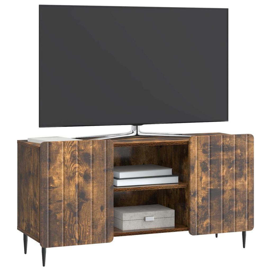 TV Stand Smoked Oak 102 x 34.5 x 52 cm Particleboard